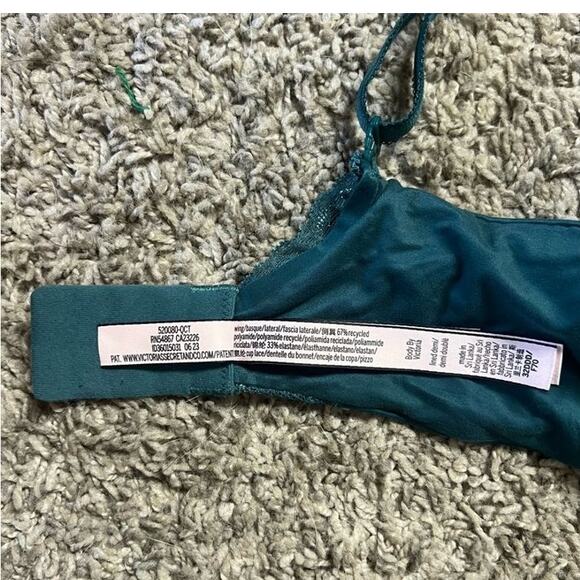 Body by Victoria Lace Lightly Lined Underwire Demi Bra Lingerie Dark Green 32DDD - Picture 4 of 4